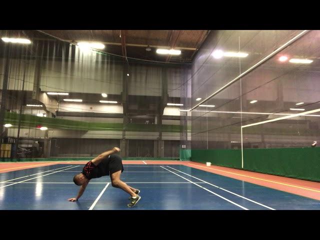 Downward dog bear crawl shoulder articular rotations