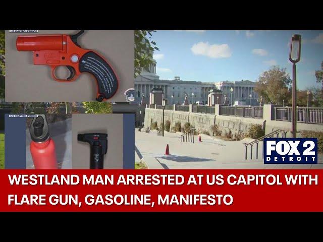 Westland man arrested at US Capitol with flare gun, lighter and gasoline on Election Day