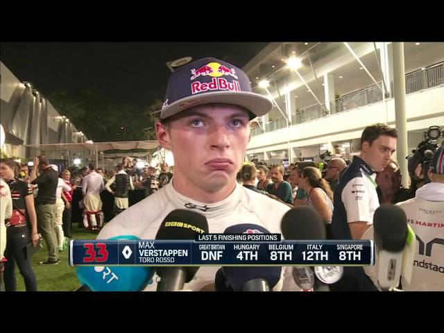 2015 Singapore - Post-Race: Verstappen: 'No reason' to let teammate pass