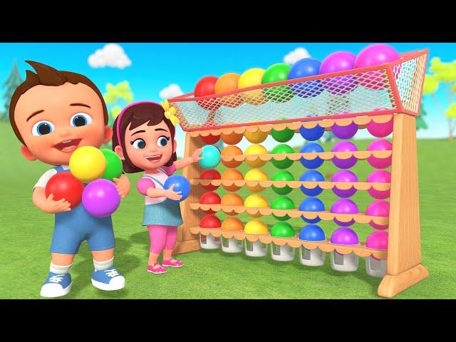 Learning Colors for Children with Wooden Plot Toy Balls Game | Kids Educational Toys Fun Activities