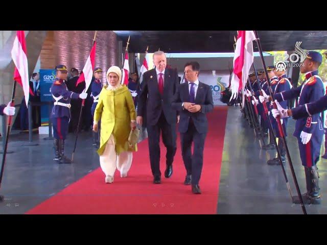 G20 Brazil 2024 - President Erdogan at G20 Leaders' Summit welcoming ceremony