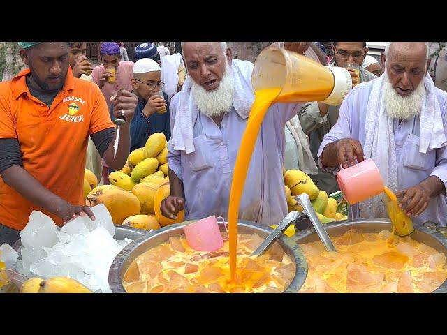 Real Mango Juice Making on Street  ORIGINAL MANGO JUICE | Roadside Vendor Summer Drink