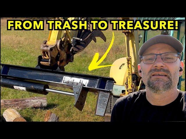 Transforming a Junk Log Splitter into an Excavator Powerhouse.