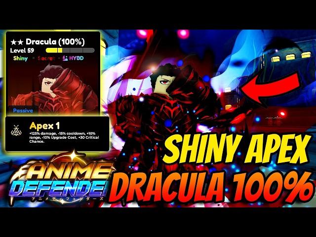 *INSANE* Shiny Apex Dracula 100% Showcase. Anime Defenders Update 7!!