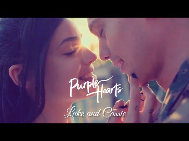 Luke and Cassie | Purple Hearts | Come Back Home - Sofia Carson (Lyric Video)