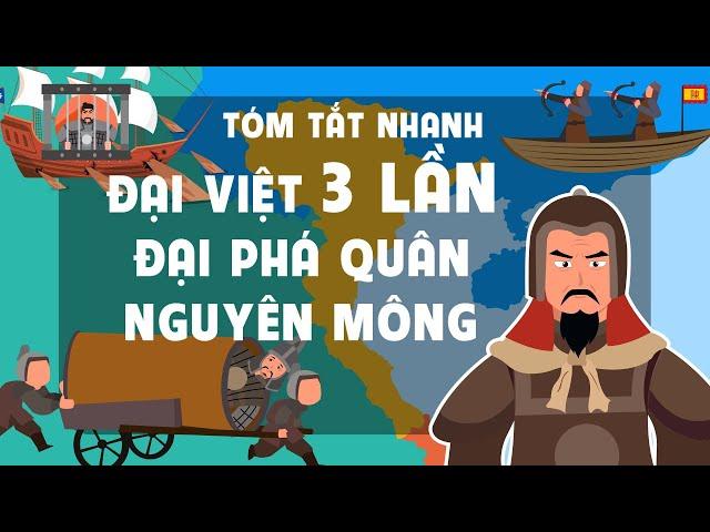 Quick summary of Dai Viet's 3 great defeats of the Yuan-Mongol army (1258 - 1288) |