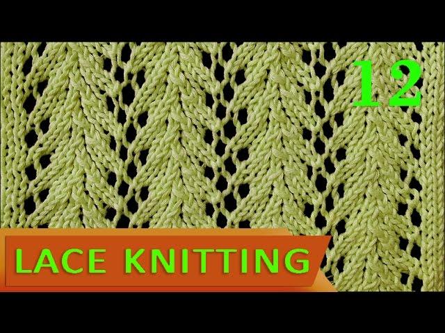 Vine Lace Stitch - Easy!「 Lace Knitting 」