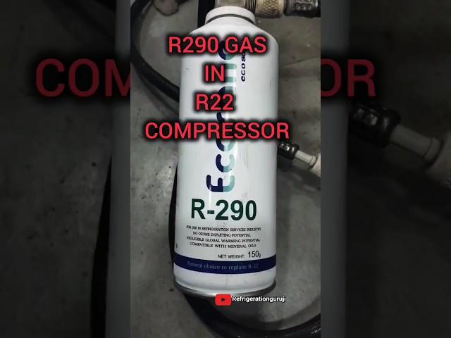 || R290 gas in R22 Compressor KCJ511HAE || R22 REPLACE BY R290 || BEST PERFORMANCE ||