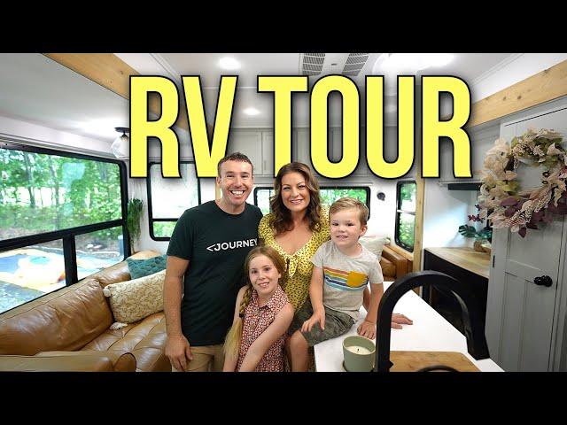 Tour Our FULLY REMODELED 5th Wheel for RV Living (w/ a Family of 4!)