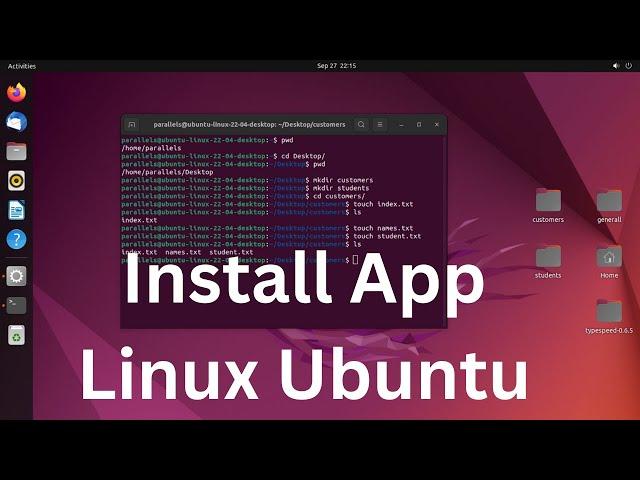 How to install app on linux Ubuntu using terminal