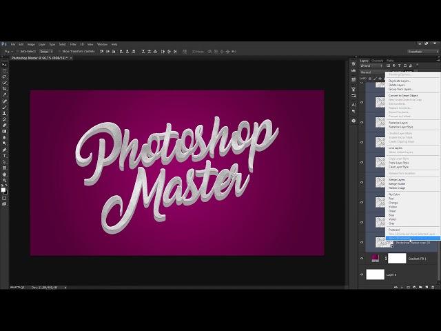 PHOTOSHOP Tutorial -3D Text Effect