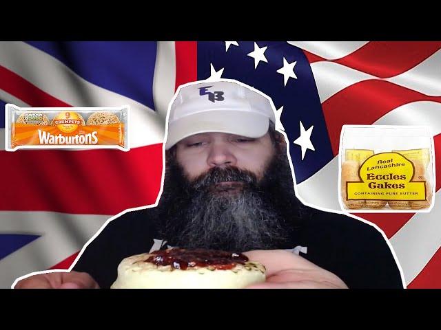 American Tries Crumpets and Eccles Cakes with Tea