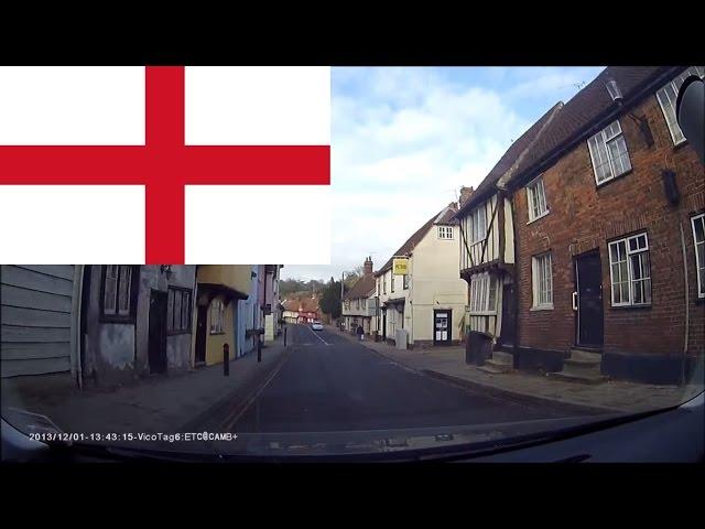 Driving in England -- Cambridge city and Country roads 2 hours
