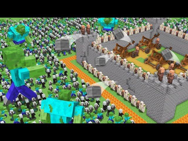 Zombies Vs Best Defence Base in Minecraft!