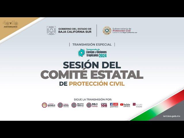 ️Sesión del Consejo Estatal de Protección Civil - 12 de septiembre 2024. ¡Acompáñanos!