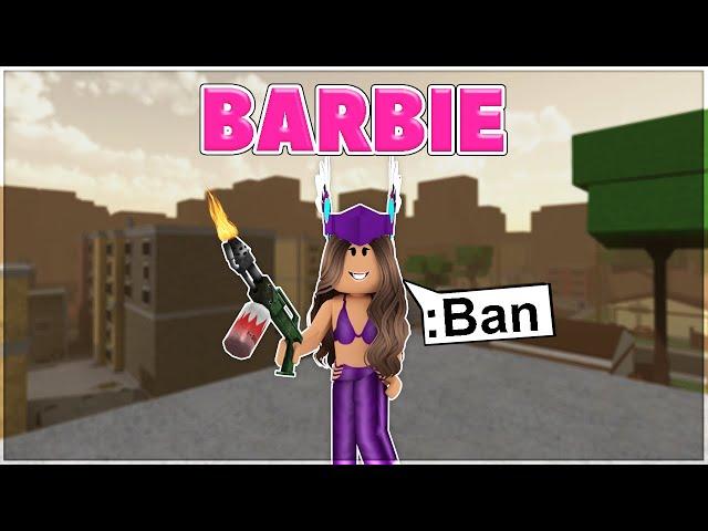 Roblox Da Hood RICH Barbie with COMMANDS Trolling