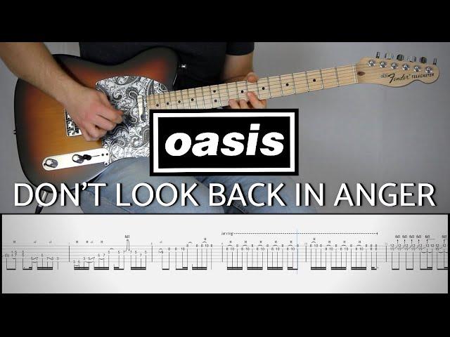 OASIS - DON'T LOOK BACK IN ANGER (Solo) | Guitar Cover Tutorial (FREE TAB)