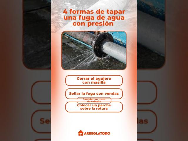 4 Formas Sorprendentes de Tapar una Fuga de Agua con Presión #arreglatodo #fuga #reparaciones