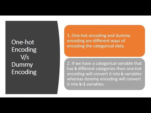 Difference between One-hot Encoding and Dummy Encoding | One Hot Encoding | Dummy Encoding