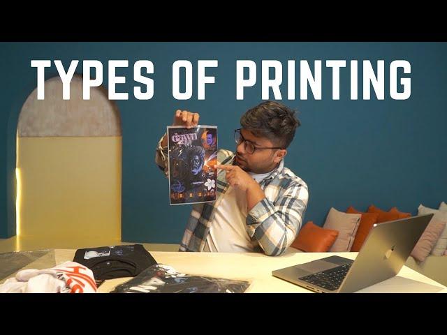 Different types of t-shirt printing | Lesson from the how to start a clothing line