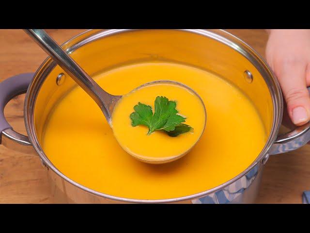 This pumpkin soup is so delicious that I make it every day! Vegetable soup in 30 minutes!