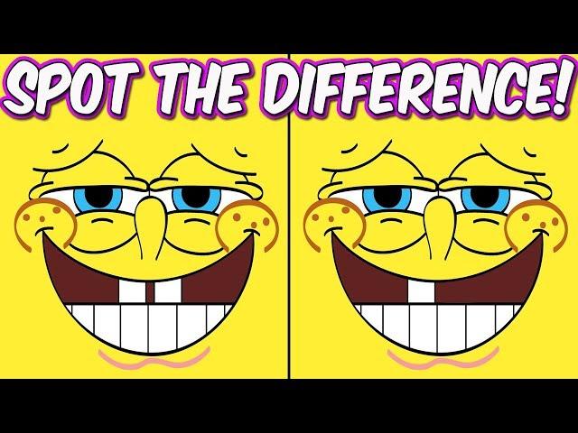 Photo Puzzles #2 Spongebob Squarepants | Spot the difference Brain Games for Kids | Child Friendly