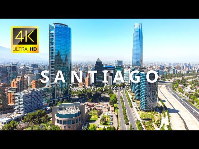 Santiago, Chile  in 4K ULTRA HD 60FPS video by Drone