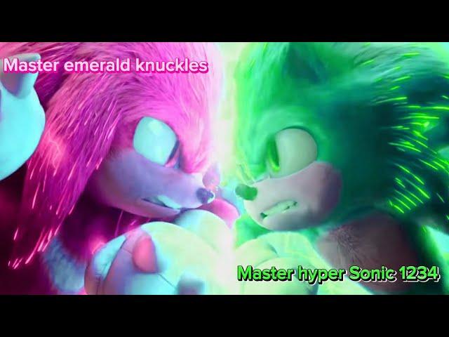 Master emerald knuckles vs master hyper Sonic 1234