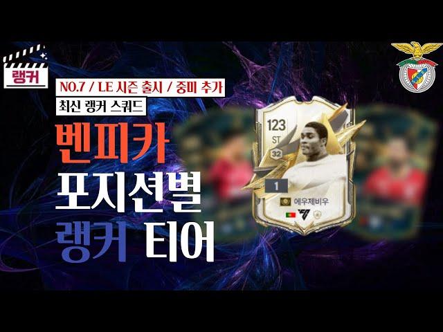 '벤피카' 포지션별 랭커 티어, 랭커 스쿼드 [TOP30] NO.7 / LE 시즌 출시 / 중미 추가 FC온라인/피파4