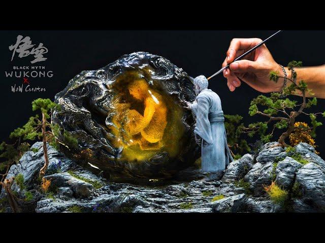 Creating Black Myth Wukong Diorama: Sun Wukong Trapped in Resin   Rebirth of the Monkey King