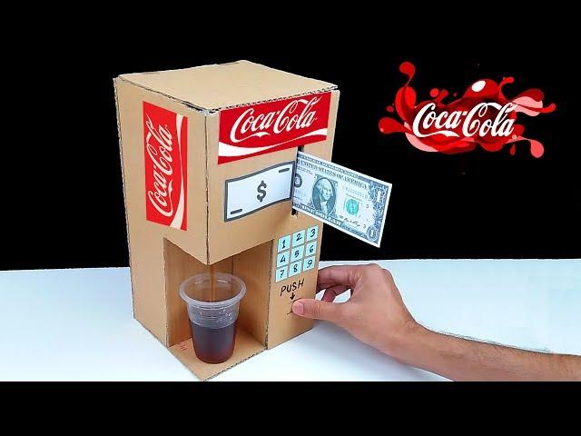 How to Make Coca Cola Fountain Machine from Cardboard at Home