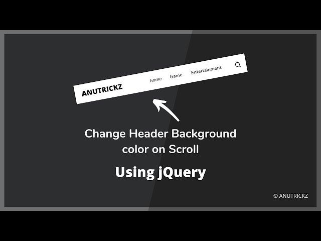 How to change Header Background color on Scroll jQuery