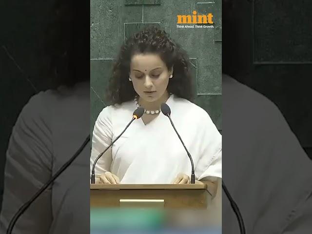 #kanganaranaut Takes Oath As Lok Sabha MP On Day 1 Of 18th #parliament Session