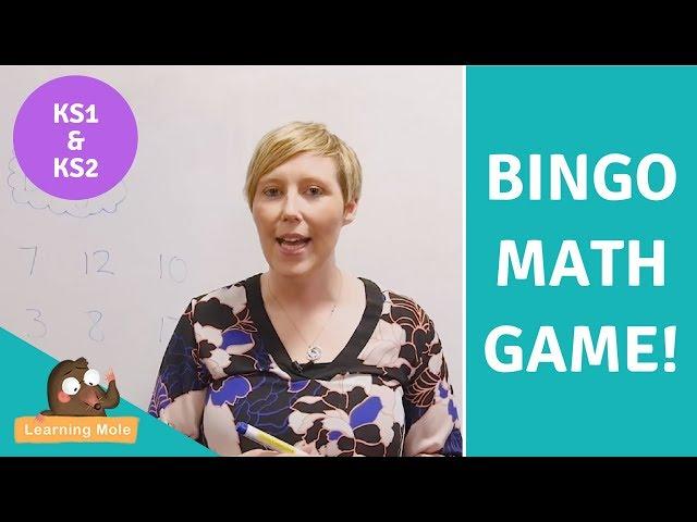 Mental Math Games for Kids - Bingo Game