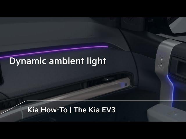 Dynamic ambient light | The Kia EV3