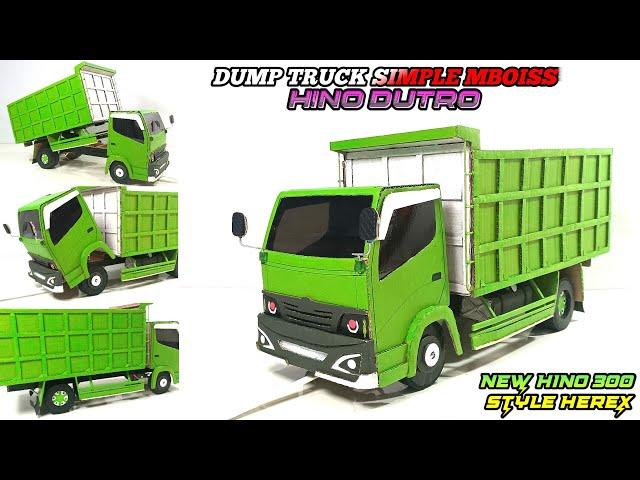 MEMBUAT MINIATUR TRUK HINO DUTRO DUMP TRUCK HEREX || SIMPLE MBOISS 