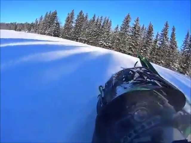 Snowmobiling Carving!