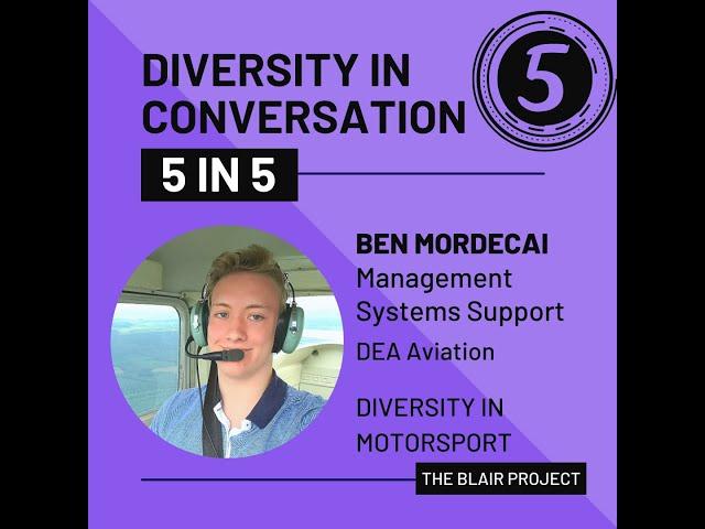 5 in 5 - Diversity in Conversation: Ben Mordecai