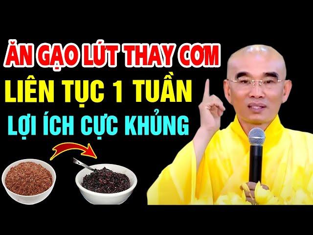 Ăn Gạo Lứt Thay Cơm Liên Tục 1 Tuần Bạn Nhận Được 16 Lợi Ích Sức Khỏe Tuyệt Vời - TT. THÍCH TUỆ HẢI