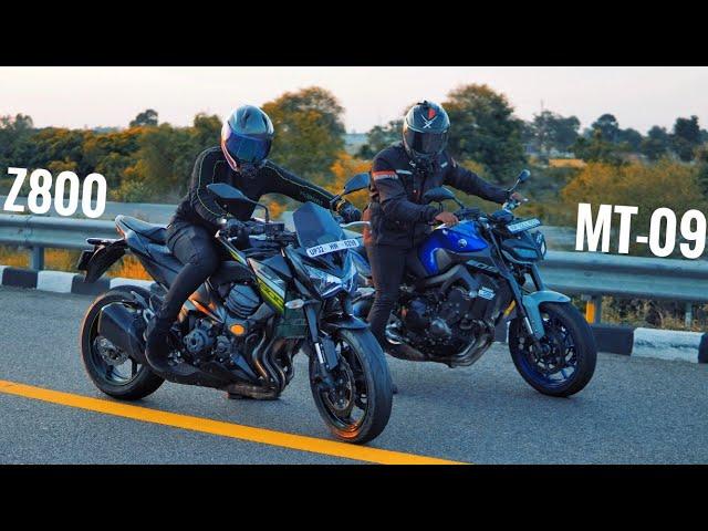 Yamaha MT 09 vs Kawasaki Z800 | Smoke kar dala!