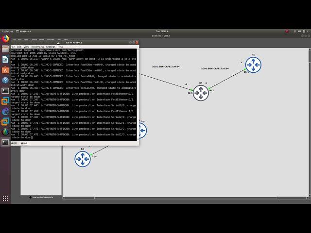 RIPng Configuration with GNS3