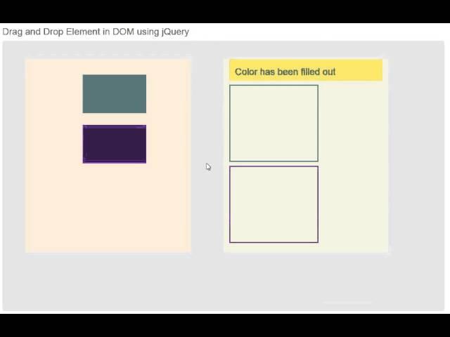 jQuery drag and drop example