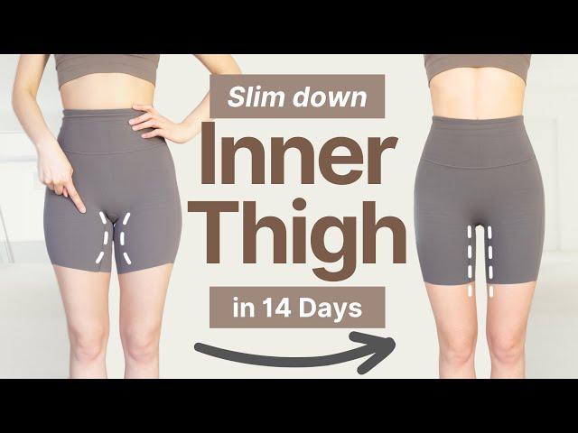 10min Slim Inner Thigh in 14 Days (Thigh Gap for sure) | No Jump, Squat, Lunge (100% Result)