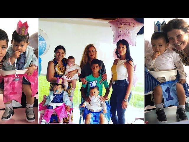 Cristiano Ronaldo family celebrate first birthday twins Mateo and Eva