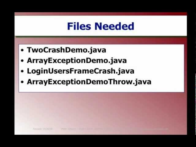 Handling Exceptions in Java