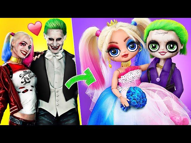 Harley Quinn and Joker's Family / 30 LOL OMG Hacks