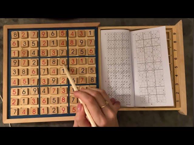  ASMR - (1+ Hour) Wooden Blocks Sudoku (5)- Clicky Whispers