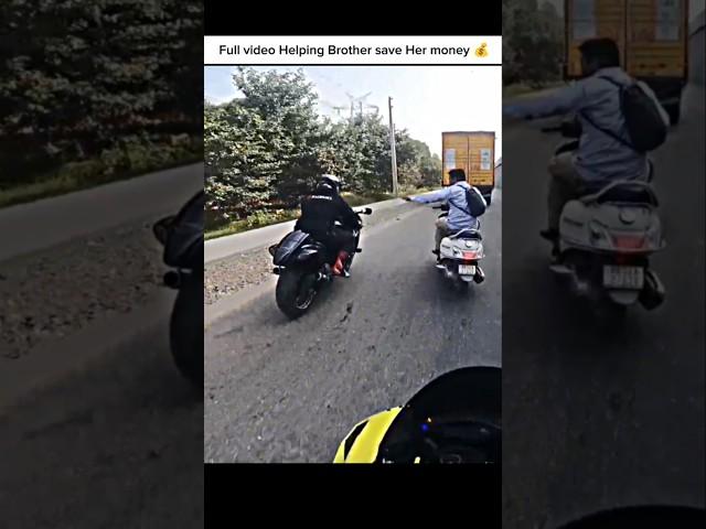Helping Stop me highway speed 200+ save Her money #shorts#helping#brother#s1000rr#superbike