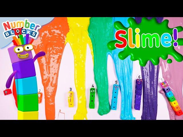 Super Slime Science Experiment with Numberblock Seven! | DIY - Counting and Crafts for Kids