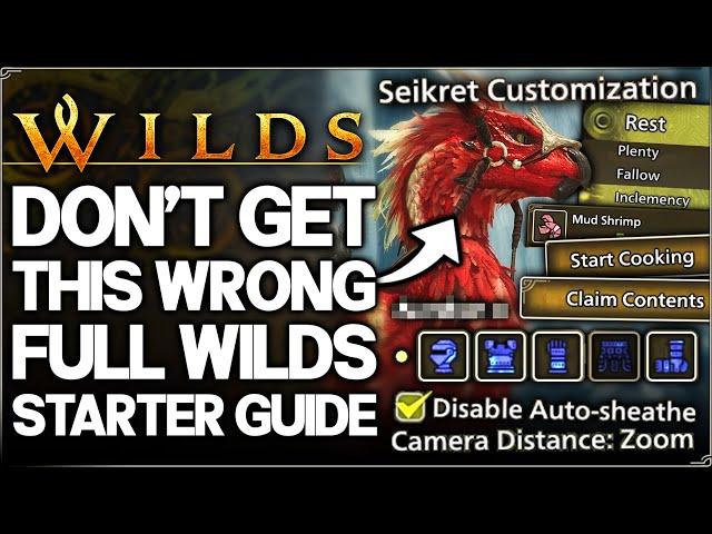 Monster Hunter Wilds - Ultimate Starter Guide, Tips & Settings - Don't Ruin Your Save! (No Spoiler)